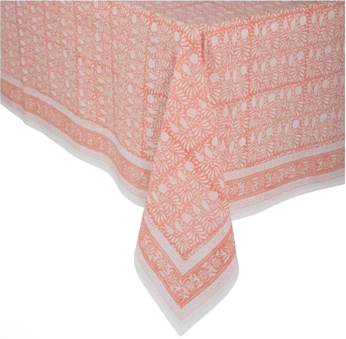 Jasmine Tablecloth - Coral