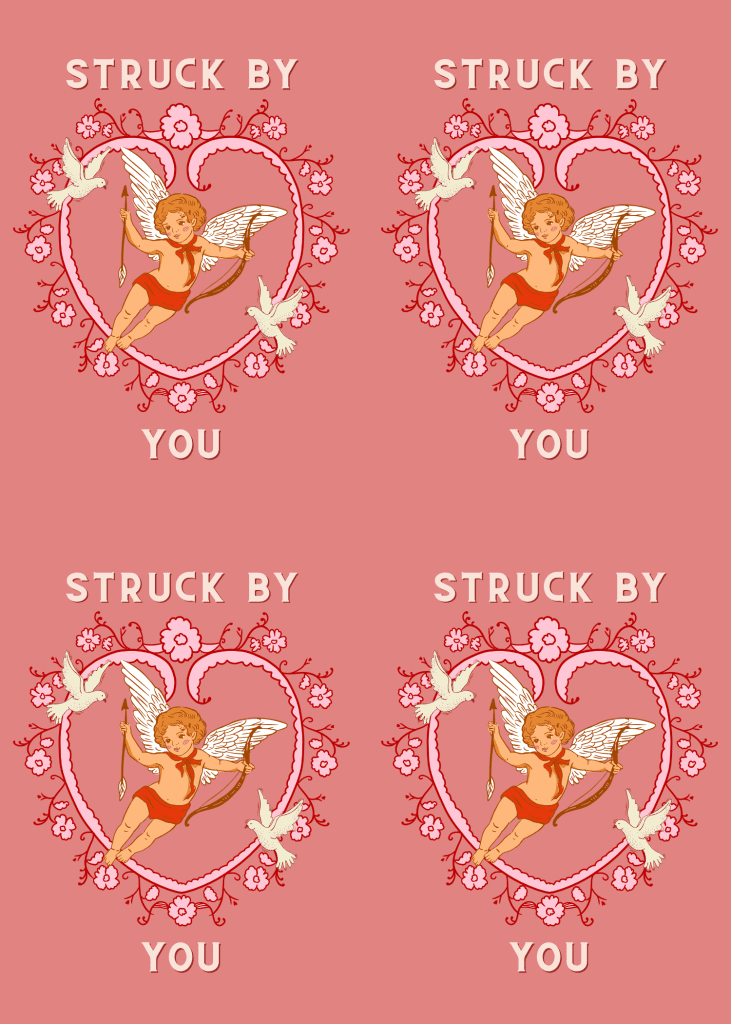 Pink 5x7 Struck By You Printable